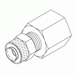 DENTAL-EZ REPLACEMENT FEMALE CONNECTOR (1/4" POLY x 1/4" FPT)