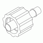 DENTSPLY REPLACEMENT LUER LOCK (MALE x 1/8" BARB)