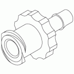 DENTSPLY REPLACEMENT LUER LOCK (FEMALE X 1/8" BARB)