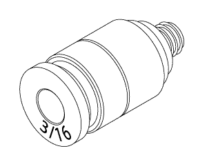 PLUMBING REPLACEMENT MALE CONNECTOR (3/16" PUSH-IN x #10-32 MALE)