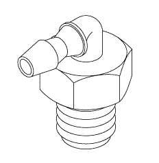DENTSPLY REPLACEMENT ELBOW FITTING (1/16" BARB x #10-32 MALE)