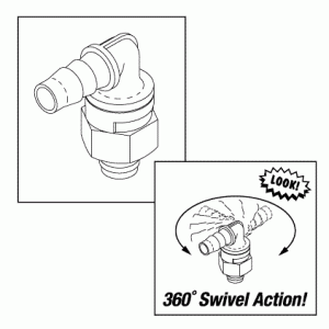 DENTSPLY REPLACEMENT SWIVEL ELBOW (1/8" BARB x #10-32 MALE)