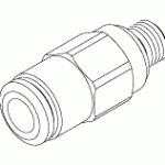 MEDIVATORS® REPLACEMENT MALE CONNECTOR (5/32" PUSH-IN x #10-32 MALE)