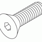 PELTON & CRANE REPLACEMENT FLAT HEAD HEX SOCKET CAP SCREW