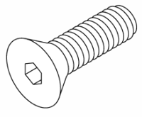 PELTON & CRANE REPLACEMENT FLAT HEAD HEX SOCKET CAP SCREW