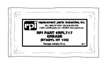 ACCESSORIES AND SUPPLIES REPLACEMENT GREASE