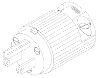 POWER CORDS, PLUGS AND CONNECTORS REPLACEMENT HOSPITAL GRADE MALE PLUG (15A @ 125VAC, NEMA 5-15P)