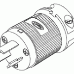 POWER CORDS, PLUGS AND CONNECTORS REPLACEMENT INDUSTRIAL GRADE MALE PLUG - LOCKING (20A @ 250VAC, NEMA L6-20P)