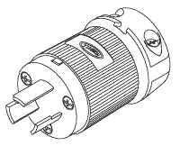 POWER CORDS, PLUGS AND CONNECTORS REPLACEMENT INDUSTRIAL GRADE MALE PLUG - LOCKING (20A @ 250VAC, NEMA L6-20P)