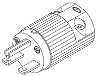 POWER CORDS, PLUGS AND CONNECTORS REPLACEMENT INDUSTRIAL GRADE MALE PLUG (15A @ 250VAC, NEMA 6-15P)