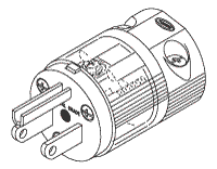 POWER CORDS, PLUGS AND CONNECTORS REPLACEMENT HOSPITAL GRADE MALE PLUG (15A @ 125VAC, NEMA 5-15P)