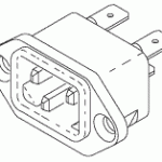 AIR TECHNIQUES REPLACEMENT AC INLET RECEPTACLE