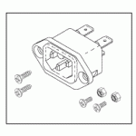 PRESTIGE/KAVO REPLACEMENT AC INLET RECEPTACLE
