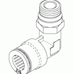 PLUMBING REPLACEMENT SWIVEL ELBOW (3/8" PUSH-IN x 1/4" MPT)