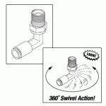 PLUMBING REPLACEMENT ELBOW FITTING (1/4" PUSH-IN x 1/4" MPT)