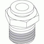 AIR TECHNIQUES REPLACEMENT MALE CONNECTOR (1/4" PUSH-IN x 1/4" MPT)