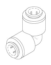 MEDIVATORS® REPLACEMENT ELBOW FITTING (3/8" PUSH-IN X 3/8" PUSH-IN)