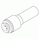 PLUMBING REPLACEMENT FITTING (1/4" PUSH-IN X 3/8" STEM)