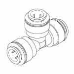 PLUMBING REPLACEMENT TEE FITTING (3/8" PUSH-IN)