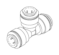 MEDIVATORS® REPLACEMENT TEE FITTING (3/8" PUSH-IN)