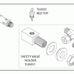 TUTTNAUER® REPLACEMENT SAFETY VALVE HOLDER KIT (37 PSI)