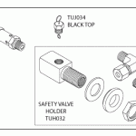 TUTTNAUER® REPLACEMENT SAFETY VALVE HOLDER KIT (37 PSI)