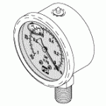 APOLLO/MIDMARK REPLACEMENT VACUUM GAUGE (LIQUID FILLED)