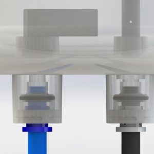 VANIMAN REPLACEMENT QUICK DISCONNECT FERRULE (TANK BOTTOM) (BLUE)