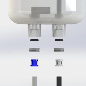 VANIMAN REPLACEMENT QUICK DISCONNECT FERRULE (TANK BOTTOM) (GRAY)