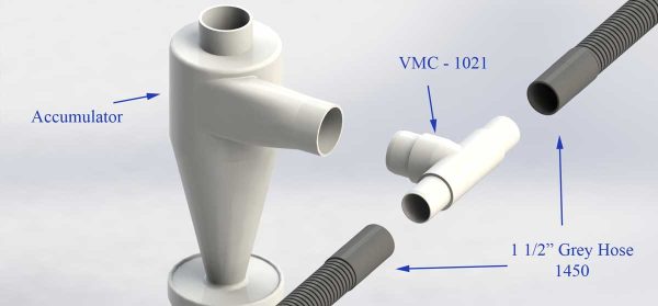 VANIMAN LARGE ACCUMULATOR TEE (1½” HOSE)